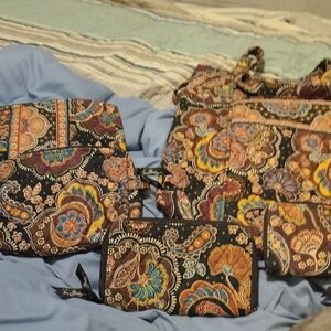 Vera Bradley Kennsington Brown Paisley Women's Bag